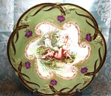 grande assiette ancienne décorative en porcelaine Epiag ?