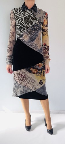 Robe mesh patchwork - en,