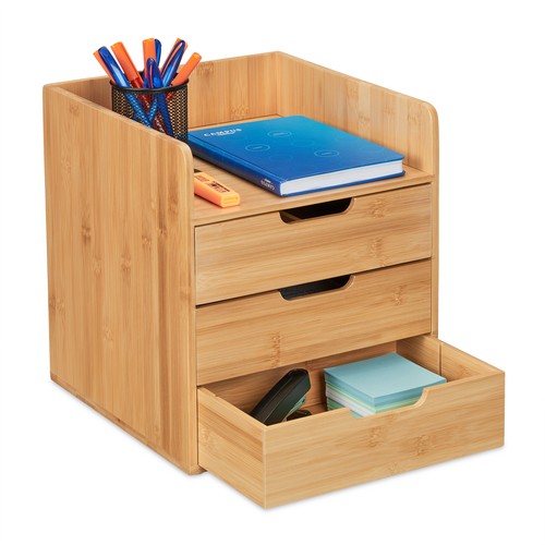 Organiseur bureau bambou - de, en