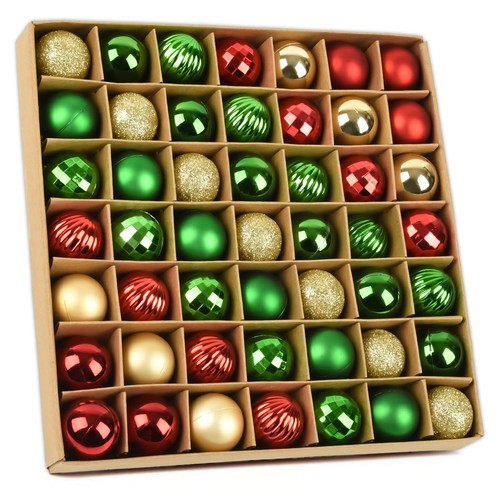 Boules noël rouge or - 49,
