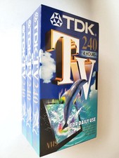 Lot de 3 Cassettes VHS Vierges TDK 240 Mn - Sous Blister