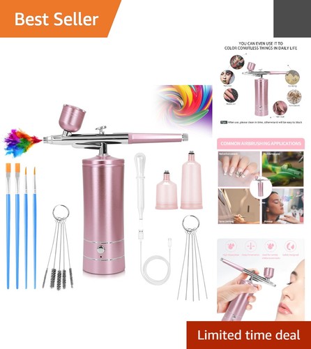 Pink wireless airbrush kit - pink,