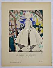 MARTIN Le jardin de l'infante ESTAMPE Gazette du bon ton n°7 pl 52 POIRET