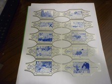 HERGÉ TINTIN LOT DE 10 GROSSES BAGUES  À CIGARE SÉRIE  MURILLO BLANCHE  (10)