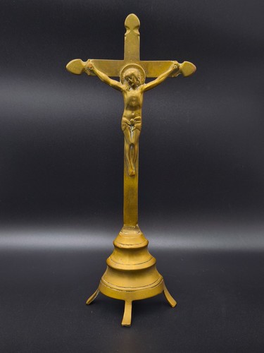 Ancien crucifix autel en - ancien, d'autel