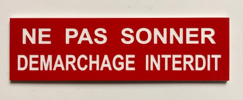 Plaque panneau pas - plaque,, sonner