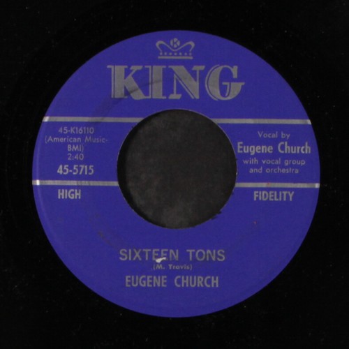 Eugene church sixteen tons - tons, /