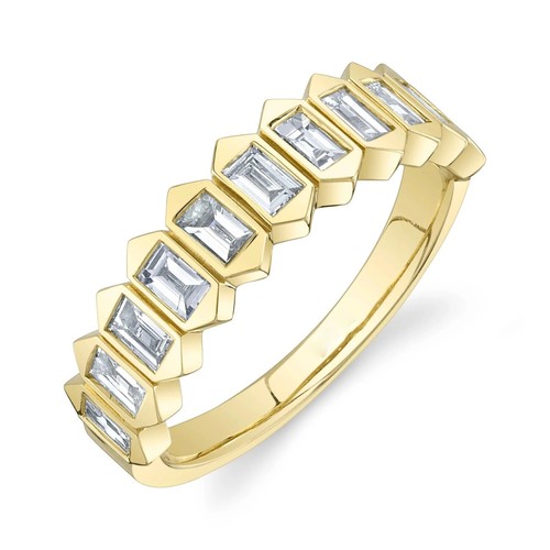 Bague diamant baguette - baguette, en