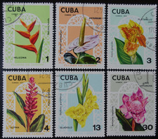TIMBRES du 1CUBA - FLEURS