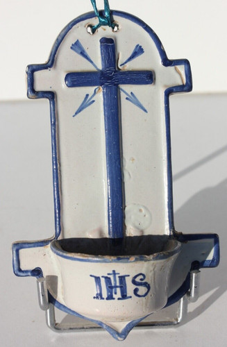Benitier ancien faience - benitier,