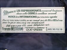 Panneau Publicitaire Ancien Bois/QUO VADIS EDITIONS/Beltrami/Old advertising 