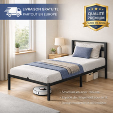 Cadre de Lit 90x190 cm Métal