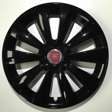 Set 4 Enjoliveurs Roues Boulons Fiat PUNTO BRAVO MULTIPLA DOBLO 14" noir