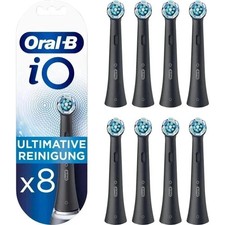 Oral-B iO Ultimate Clean Electric Toothbrush Heads Black - 8 Piece Bundle -- FR