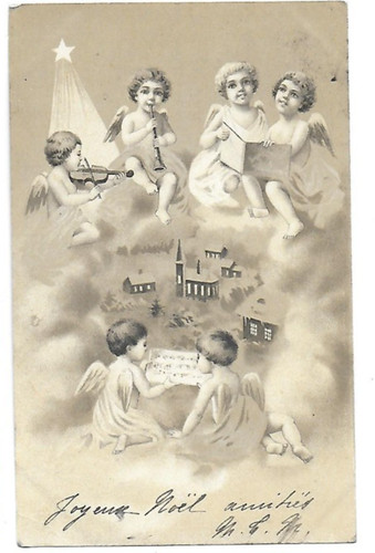 Christmas vintage postcard - christmas, cpa