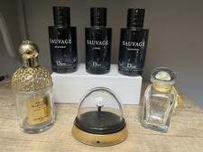 6 Flacons  vides   " Collector  DIÔR - GAULTIER - HERMÊ - GUÊRLAÎN «