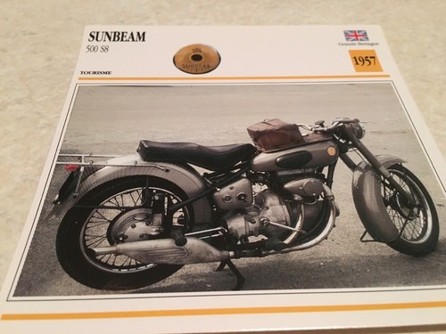 Carte moto sunbeam - 500, 1957