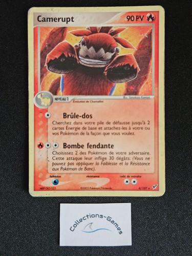 Carte pokémon camerupt 107 - carte,