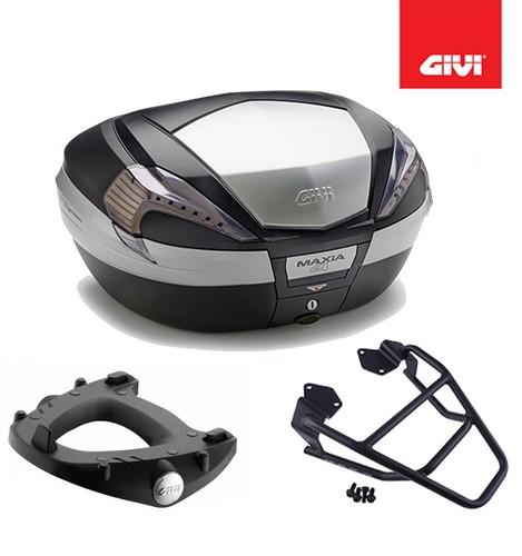 Kit top case noir givi - case,