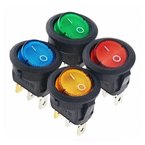 Interrupteur rond lumineux 12v - interrupteur,