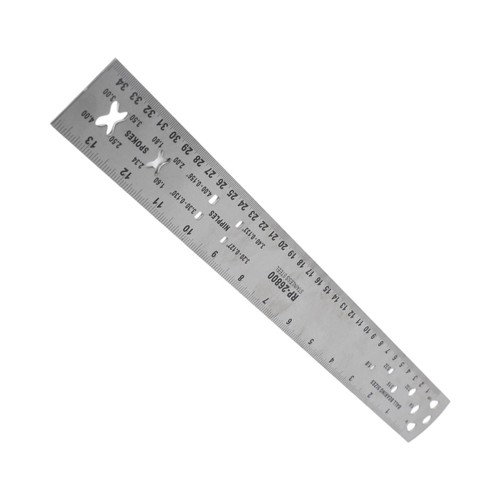 Règle acier inoxydable 34 - règle, en