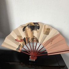 EVENTAIL Ancien Décor Utamaro