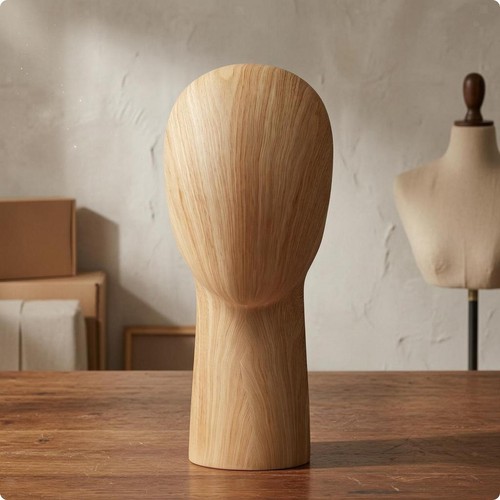 Tête mannequin avec - de, socle