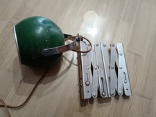 Ancienne Grande lampe d'atelier Usine industriel Accordéon où Ciseaux Zig-Zag. 