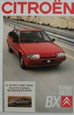 Brochure CITROEN BX Turbo diesel  de 04 / 1988 en italien