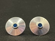 Boutons de manchette vintage GEORG JENSEN DANMARK en argent sterling Lapis...