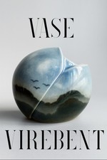 Vase lentille en porcelaine Virebent – décor paysage et oiseaux