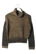 ZARA KNIT Pull-over à col roulé Dames Pull T EU 38 brun-gris clair