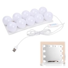 Lumière de Miroir 10 Dimmable Ampoules Style Hollywoodien de Lumière LED Lamp...