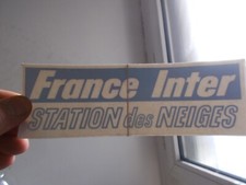 Autocollant Radio - FRANCE INTER - STATION DES NEIGES
