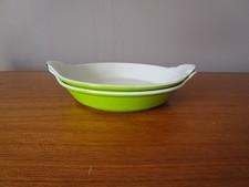 LE CREUSET  2 petits Plats à gratin Vert pomme en Fonte émaillée N° 3