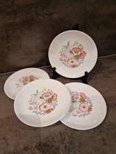 4 Superbes Assiettes À Pain  Porcelaine Anglaise Wedgwood Meadow Sweet