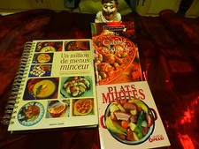 3livres , cuisine espagnole ,,plats mijotés ,et menus minceur ,classeur 