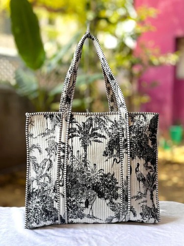 Sac main coton imprimé - sac,