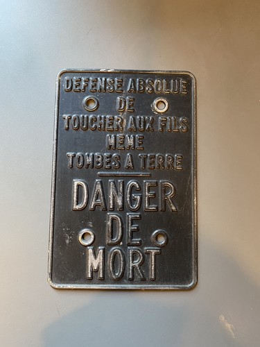 Ancienne plaque sncf - plaque, alu
