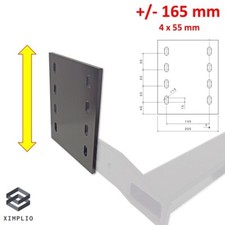 Plaques latérales 4 paires de trous 4x55 pour attelage réglable - camping-car