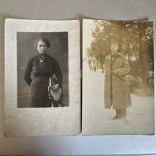 Allemagne Carte Photo 1918 Feldgrau Baviere Couple WW1 Isny Allgau