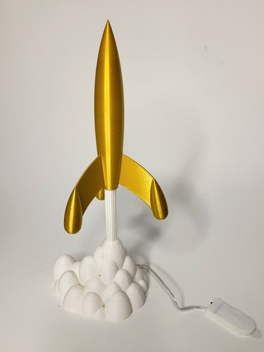 Printed tintin rocket - printed,