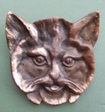 Cendrier bronze   chat 