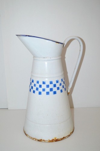 Ancien broc emaille - -ancien,