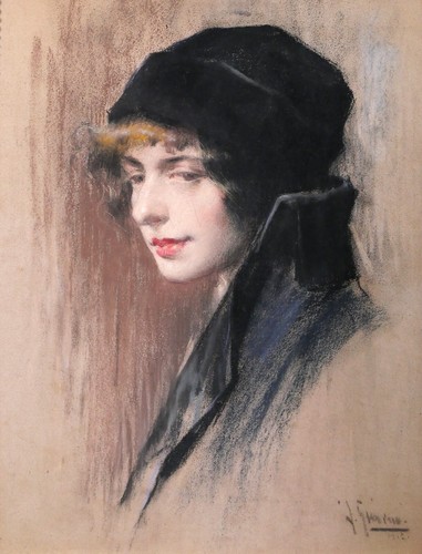 Tableau dessin pastel portrait - pastel,