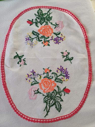 Napperon ancien ovale coton - ancien,