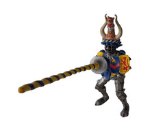 Figurine Chevalier au cimier léopard bleu et jaune Plastoy 62036 Médiéval Jouet