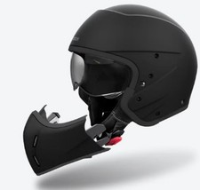 Casque Moto Jet AIROH J110 Mentonnière Amovible Noir Mat