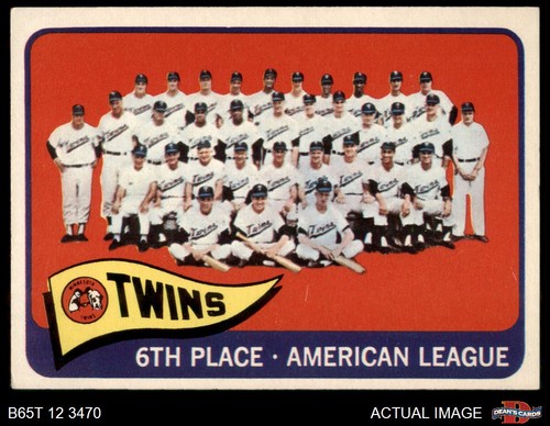 1965 topps twins - team, 5