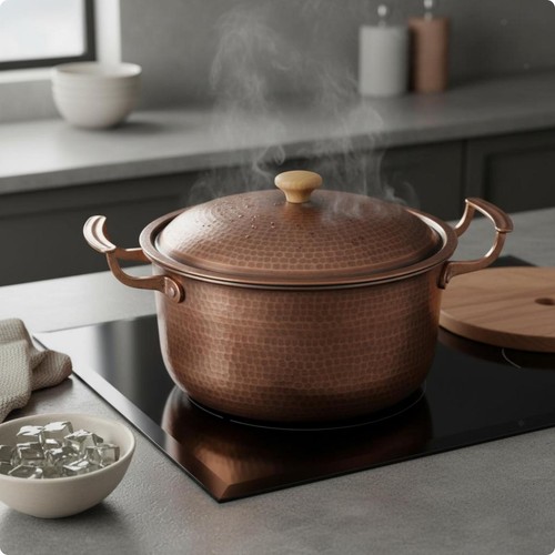 Pot cuivre martelé chauffe - pot,